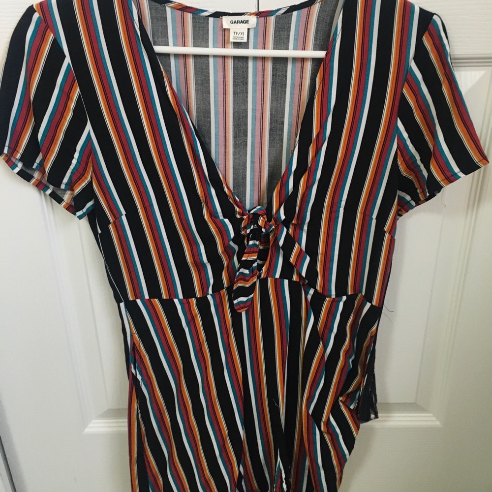 Garage striped retro romper
